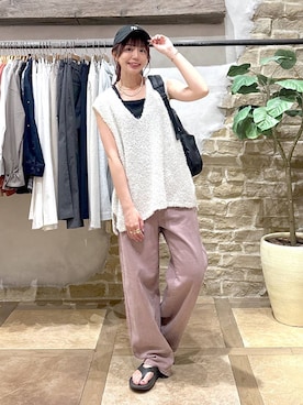 「アイテム（バックパック/リュック）」を使った、airiさん（レディース・158cm）の夏コーディネート