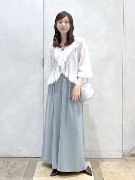 「GLOBAL WORK（グローバルワーク）のFffit エフィット/カップ付きキャミストレートネック/625132（キャミソール、ブラウン系）」を使った、airiさん（レディース・158cm）の夏コーディネート