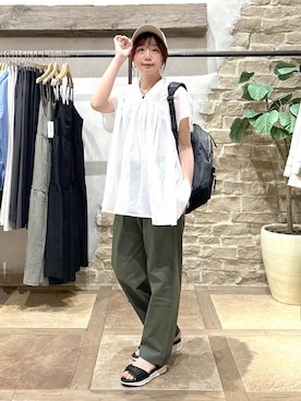 「GLOBAL WORK（グローバルワーク）のアイテム（帽子）」を使った、airiさん（レディース・158cm）の春コーディネート