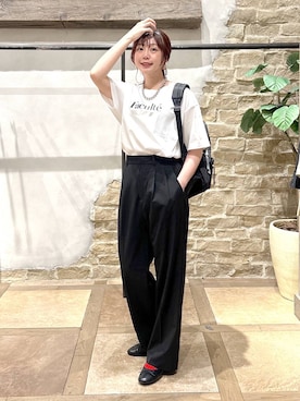 「アイテム（バレエシューズ）」を使った、airiさん（レディース・158cm）の春コーディネート