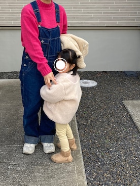 「orSlow（オアスロウ）のアイテム（オールインワン・サロペット）」を使った、やんさん（レディース・154cm）の冬コーディネート