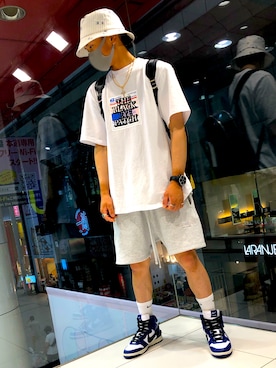 「BlackEyePatch（ブラックアイパッチ）のアイテム（帽子）」を使った、 kaitoさん（メンズ・170cm）の夏コーディネート