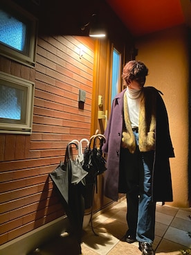 「Dr. Martens（ドクターマーチン）のアイテム（ローファー）」を使った、ぺぺさん（メンズ・174cm）の春コーディネート