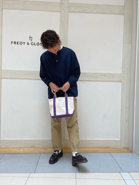 「Dr. Martens（ドクターマーチン）のアイテム（ローファー）」を使った、ぺぺさん（メンズ・174cm）の春コーディネート