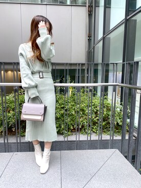 「LIPSERVICE（リップサービス）のアイテム（ワンピース/ドレス）」を使った、Misatoさん（レディース・152cm）の冬コーディネート