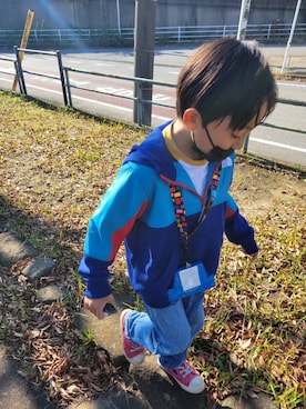 「northface（ノースフェイス）のアイテム」を使った、lucasさん（キッズ・120cm）の冬コーディネート