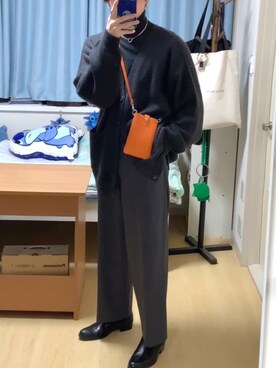 「ALLAND（オルランド）のアイテム」を使った、kuroさん（メンズ・168cm）の秋コーディネート