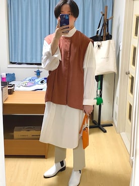 「ALLAND（オルランド）のアイテム」を使った、kuroさん（メンズ・168cm）の秋コーディネート