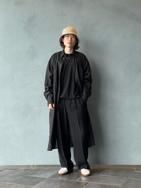 「Lui's（ルイス）のアイテム（帽子）」を使った、松本 幸さん（メンズ・180cm）の冬コーディネート