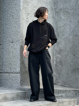 「アイテム（パーカー）」を使った、松本 幸さん（メンズ・180cm・20代）の冬コーディネート