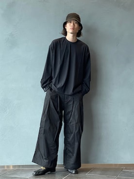 「Lui's（ルイス）のアイテム（ローファー）」を使った、松本 幸さん（メンズ・180cm）の秋コーディネート