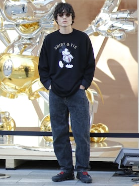 「ミッキー」｜松本 幸さん（メンズ・180cm）の冬コーディネート