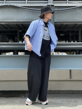 「Lui's（ルイス）のアイテム（サンダル）」を使った、松本 幸さん（メンズ・180cm）の夏コーディネート