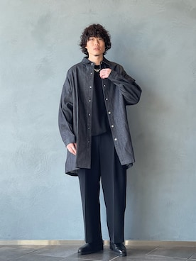 「Lui's（ルイス）のアイテム（デニムジャケット）」を使った、松本 幸さん（メンズ・180cm）の春コーディネート
