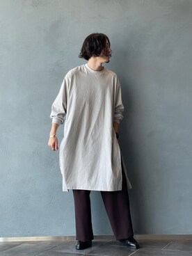 「Lui's（ルイス）のアイテム（スウェット）」を使った、松本 幸さん（メンズ・180cm）の冬コーディネート