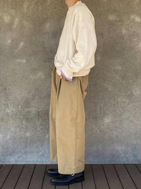 「stein（シュタイン）のアイテム（スウェット）」を使った、ふっきーさん（メンズ・179cm）の秋コーディネート