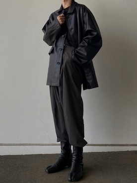 「stein（シュタイン）のアイテム（ブルゾン）」を使った、ふっきーさん（メンズ・179cm）の夏コーディネート