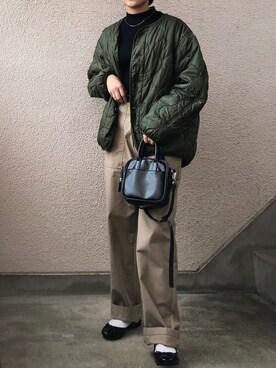 「feepur（フェピュール）のアイテム（チノパンツ）」を使った、すぬ*さん（レディース・151cm）の冬コーディネート