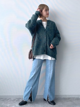 「PAGEBOY（ページボーイ）のチェーンスタッズショルダー（ショルダーバッグ）」を使った、mitaさん（レディース・155cm）の秋コーディネート