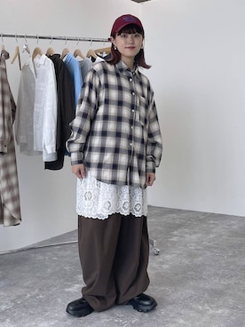 「アイテム（チュニック）」を使った、mitaさん（レディース・155cm・20代）の秋コーディネート