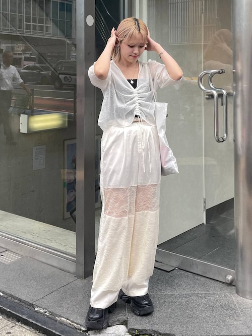 ジーナシス　レースパンツ 楽天市場】パッチワークレースパンツ JEANASIS ジーナシス