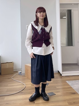 「studio CLIP（スタディオクリップ）のアイテム」を使った、mitaさん（レディース・156cm）の秋コーディネート