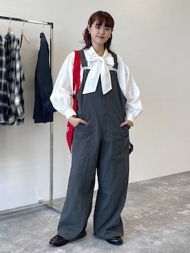 「アイテム（サロペット/オーバーオール）」を使った、mitaさん（レディース・155cm・20代）の秋コーディネート