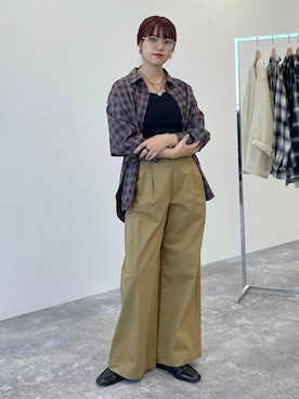 「アイテム（チノパンツ）」を使った、mitaさん（レディース・155cm・20代）の秋コーディネート