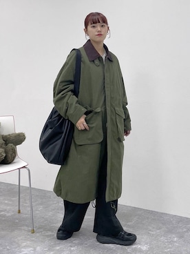 「アイテム（モッズコート）」を使った、mitaさん（レディース・155cm）の秋コーディネート