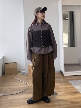 「studio CLIP（スタディオクリップ）のアイテム」を使った、mitaさん（レディース・156cm）の秋コーディネート