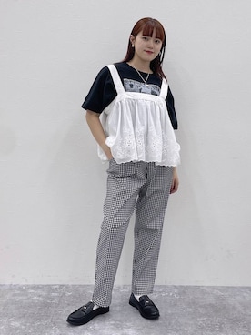 「studio CLIP（スタディオクリップ）のアイテム（パンツ）」を使った、mitaさん（レディース・155cm）の春コーディネート