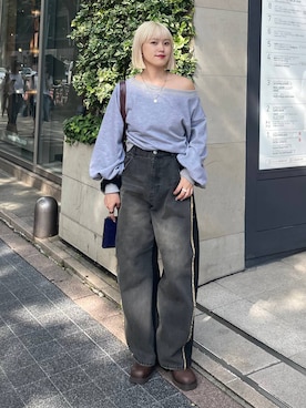 「アイテム（スウェット）」を使った、mitaさん（レディース・155cm・20代）の秋コーディネート