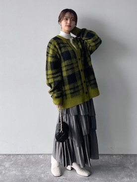 「スクエアトゥ」｜「アイテム（その他）」を使った、mitaさん（レディース・155cm）の冬コーディネート