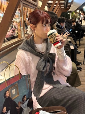 「アイテム（マフラー）」を使った、mitaさん（レディース・155cm・20代）の冬コーディネート