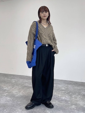 「studio CLIP（スタディオクリップ）のアイテム」を使った、mitaさん（レディース・155cm）の秋コーディネート