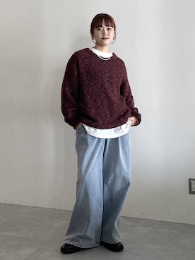 「アイテム（ローファー）」を使った、mitaさん（レディース・155cm・20代）の秋コーディネート