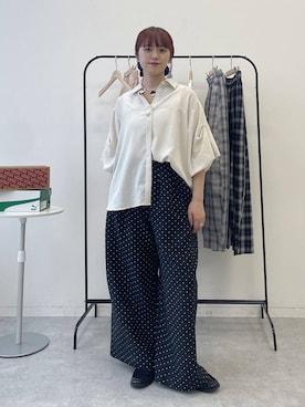 「studio CLIP（スタディオクリップ）のアイテム（パンツ）」を使った、mitaさん（レディース・155cm）の春コーディネート