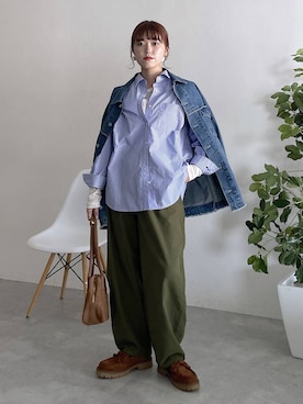 「アイテム（デニムジャケット）」を使った、mitaさん（レディース・155cm・20代）の秋コーディネート