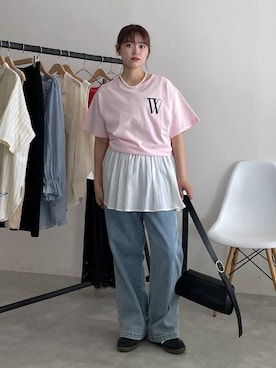 「クリップデニム_studio CLIP」｜mitaさん（レディース・155cm）の春コーディネート