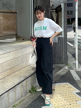 「半袖」｜「アイテム（その他）」を使った、mitaさん（レディース・155cm）の春コーディネート