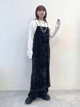 「アイテム（ワンピース）」を使った、mitaさん（レディース・155cm）の秋コーディネート