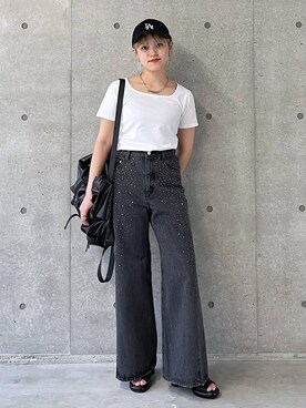 「アイテム（キャップ）」を使った、mitaさん（レディース・155cm・20代）の春コーディネート