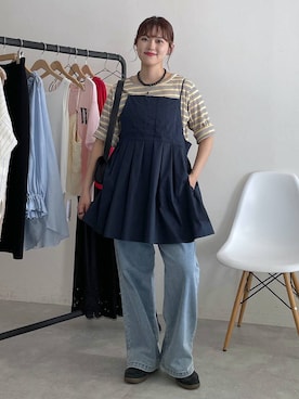 「クリップデニム_studio CLIP」｜mitaさん（レディース・155cm）の春コーディネート