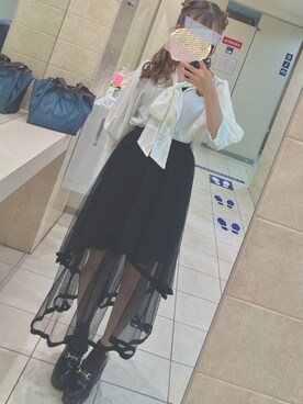 Aライン シースルーロングスカートを使った人気ファッションコーディネート Wear