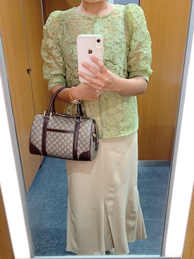 「しまむら（シマムラ）のアイテム（シャツ/ブラウス）」を使った、Moeさん（レディース・154cm）の夏コーディネート