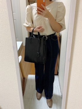 「frames RAY CASSIN（フレームスレイカズン）のアイテム（パンツ）」を使った、Moeさん（レディース・154cm）の秋コーディネート