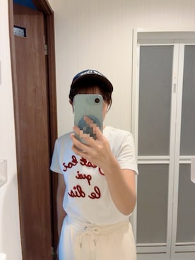 「GU（ジーユー）のアイテム（帽子）」を使った、Moeさん（レディース・154cm）の夏コーディネート