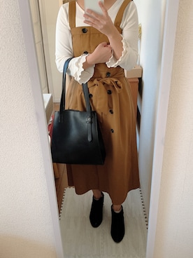 「ミーア」｜「アイテム（ワンピース/ドレス）」を使った、Moeさん（レディース・154cm）の冬コーディネート