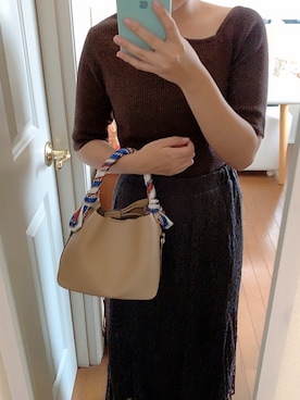 「a.g.plus（エージープラス）のアイテム（トップス）」を使った、Moeさん（レディース・154cm）の夏コーディネート