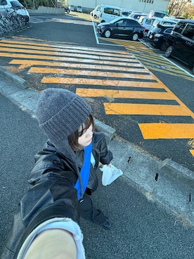 「Kastane」｜「アイテム（ニットキャップ/ビーニー）」を使った、irohaさん（レディース・150cm）の秋コーディネート
